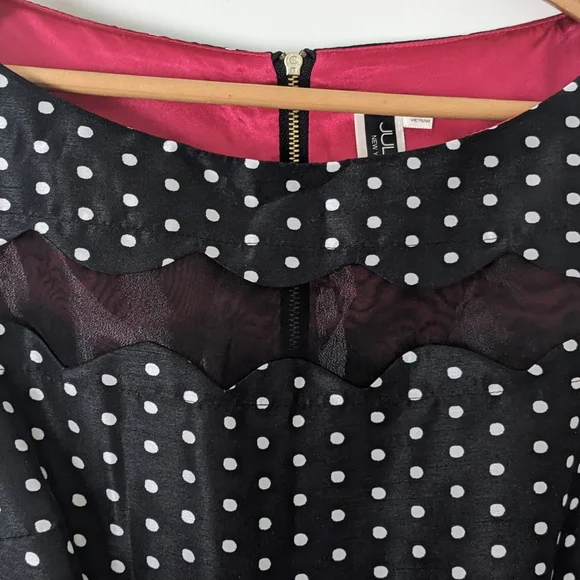 1950s Inspired Black & White Polkadot Dress - Picture 4 of 7